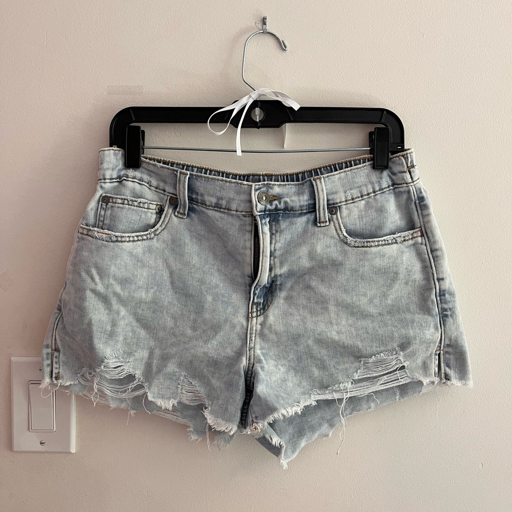 Aerie Light Blue Distressed Ripped Jean Shorts🪽